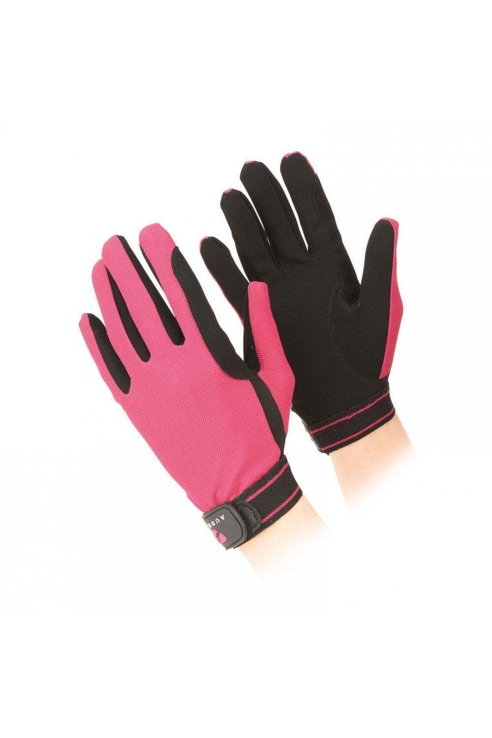 Сетчатые перчатки для верховой езды Aubrion, розовый