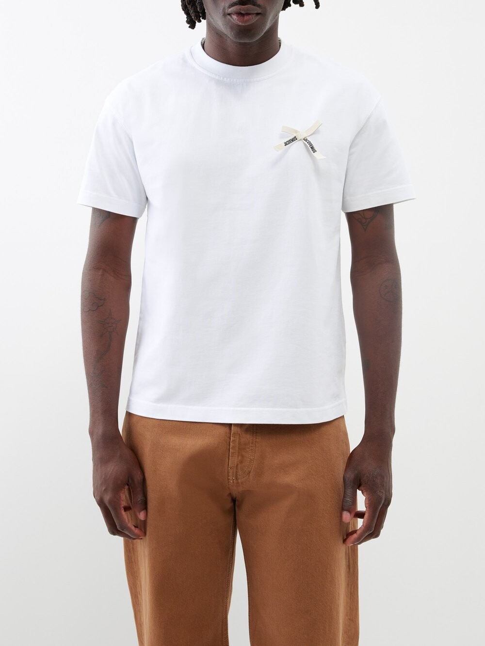 

Футболка noeud из хлопкового джерси Jacquemus, белый