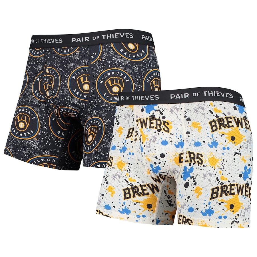 

Комплект боксеров 2 шт Pair of Thieves Milwaukee Brewers, белый