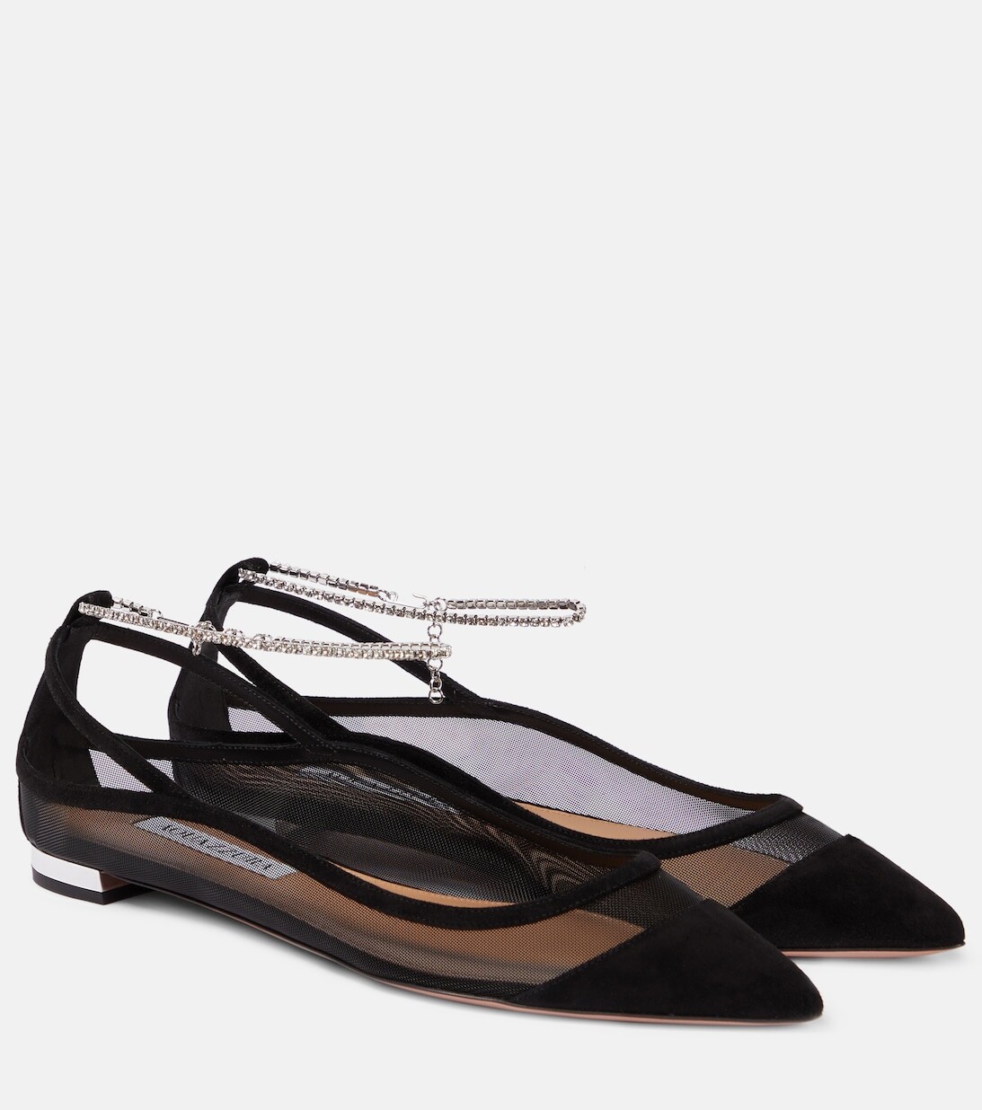 

Балетки Secret Affair с замшевой отделкой Aquazzura, черный