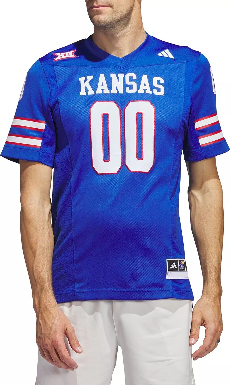 

Мужская футбольная майка Adidas Kansas Jayhawks Blue Premier Replica