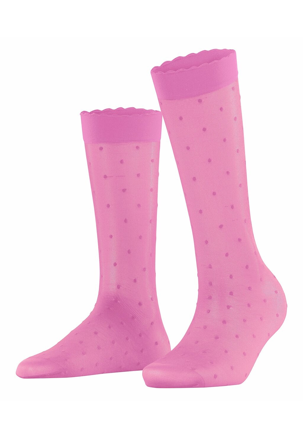 

Носки выше колена Dot 15 Denier Transparent matt FALKE, розовый