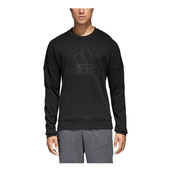 Толстовка Adidas Logo Sweatshirt 'Black', черный