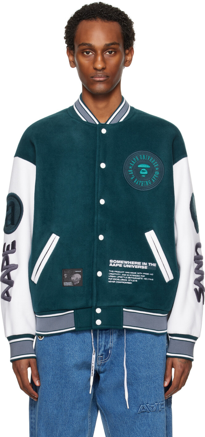 

Зеленая куртка с вышивкой Aape By A Bathing Ape