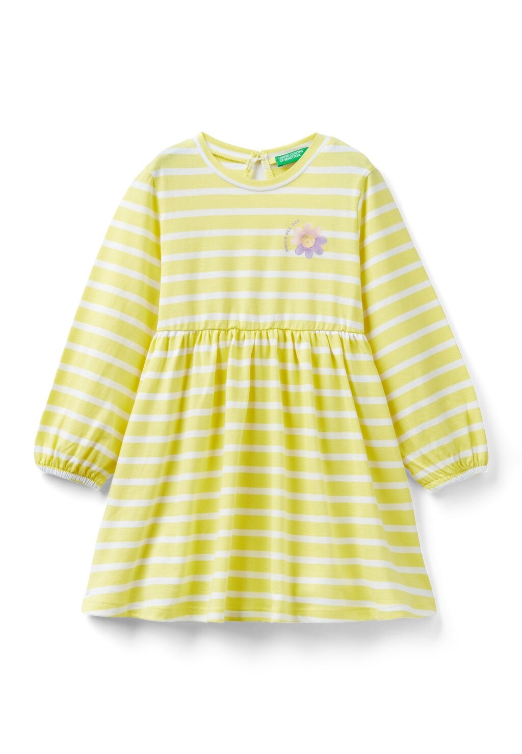 

Платье из джерси Striped In Pure United Colors of Benetton, желтый