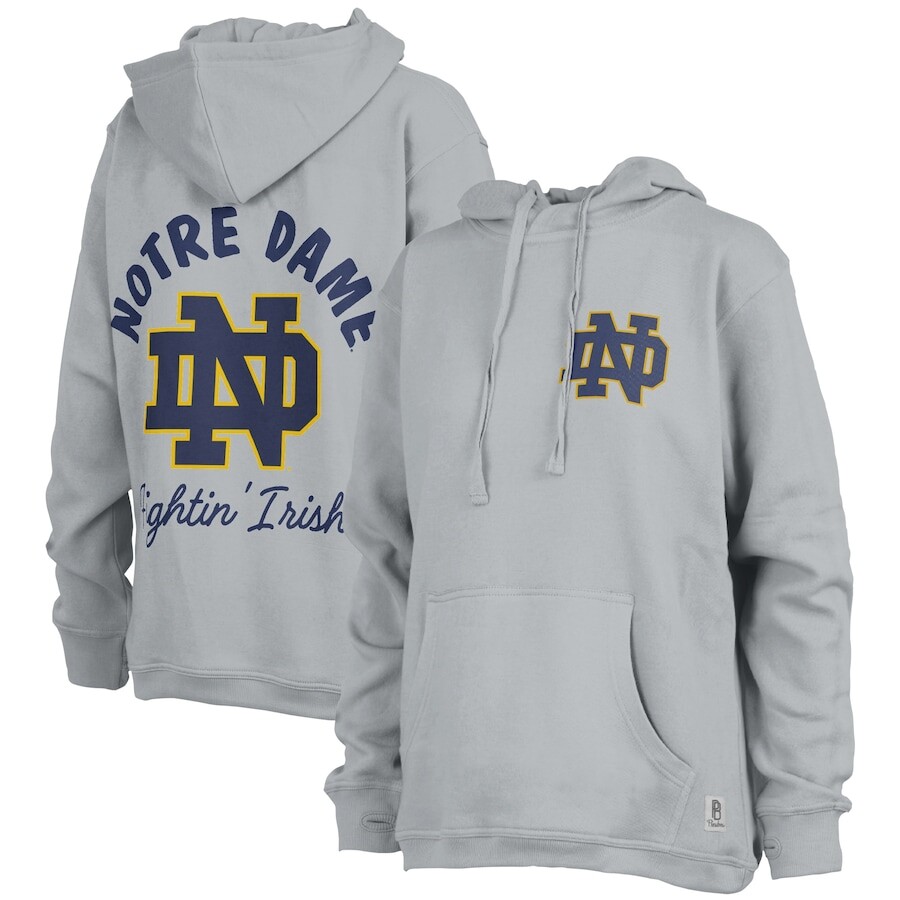 

Пуловер с капюшоном Pressbox Notre Dame Fighting Irish, серый