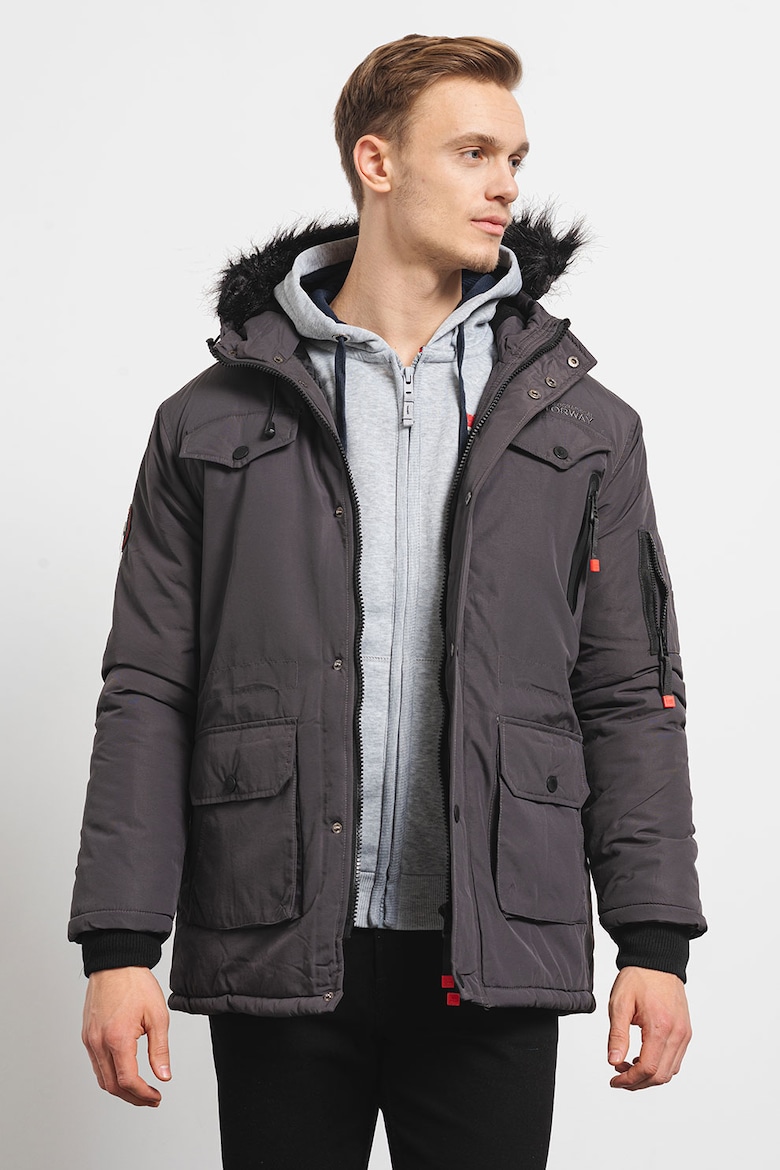 Зимняя куртка Coquin Sam с эко-пухом Geographical Norway, серый зимняя куртка belinda со съемным эко пухом geographical norway серый