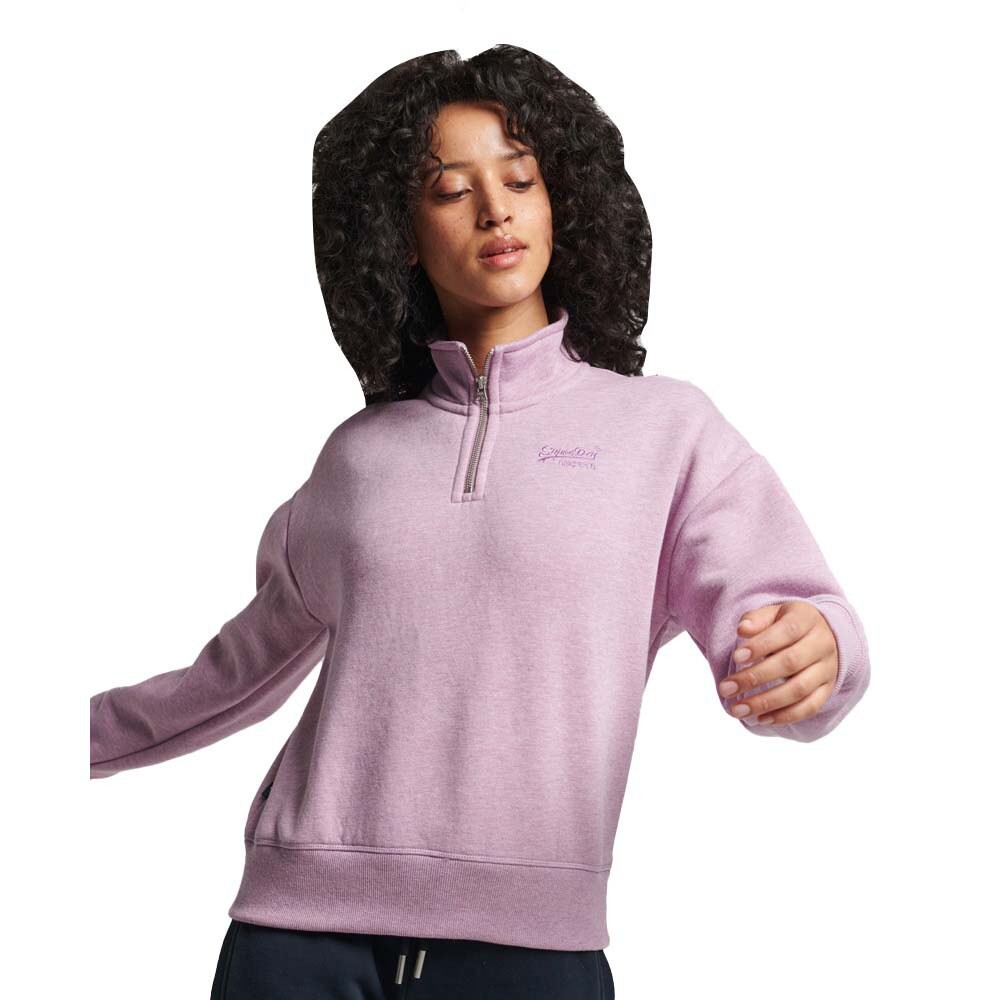 

Толстовка Superdry Vintage Logo Emb Henley, фиолетовый