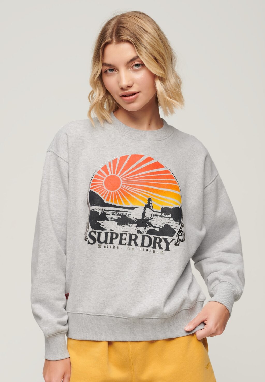 

Толстовка TRAVEL SOUVENIR LOOSE Superdry, серый