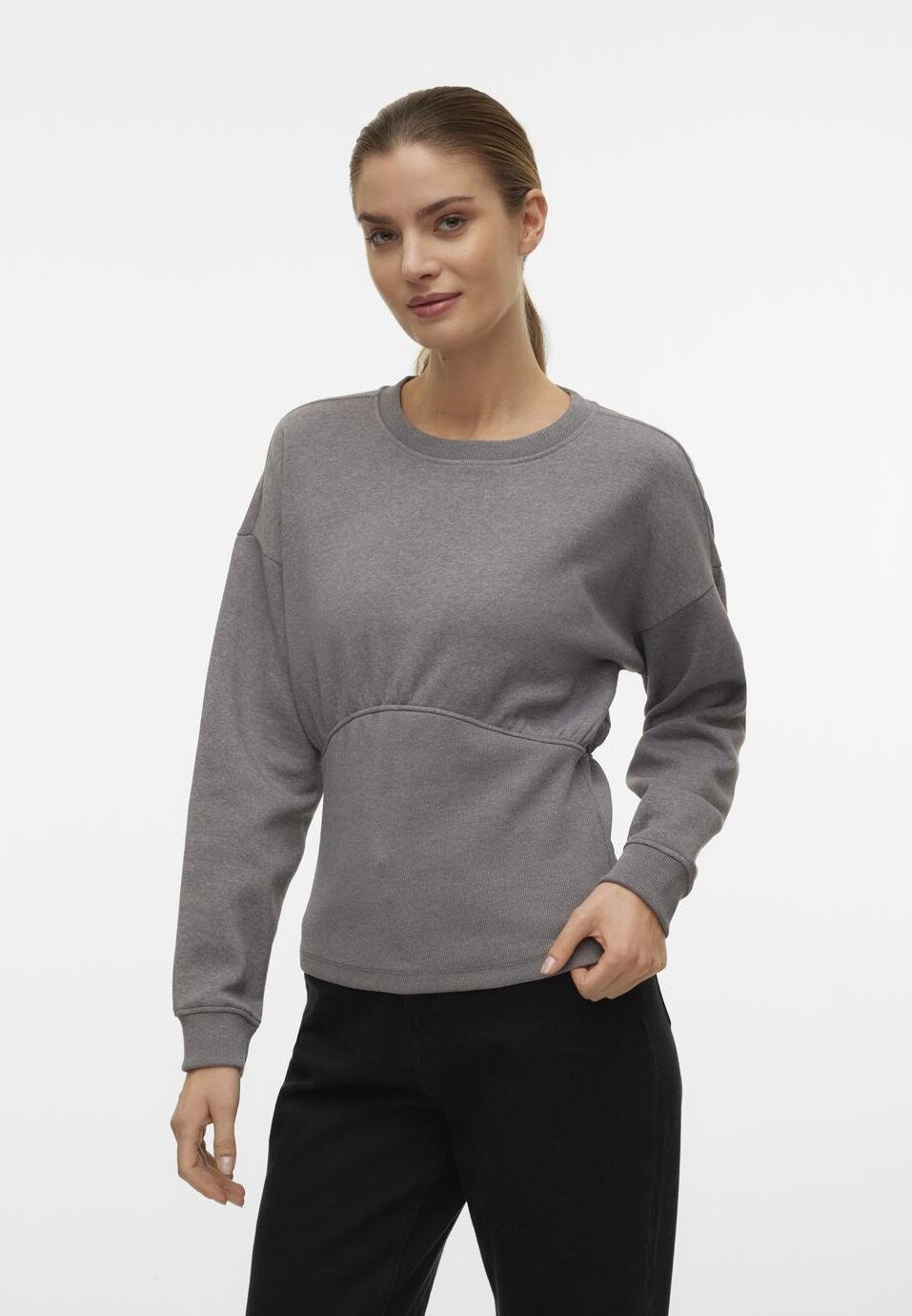 

Толстовка VMVIBE Vero Moda, серый меланж