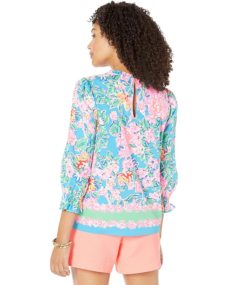 Топ Lilly Pulitzer Trista Top, цвет Multi Rose To The Occasion Engineered Woven Top
