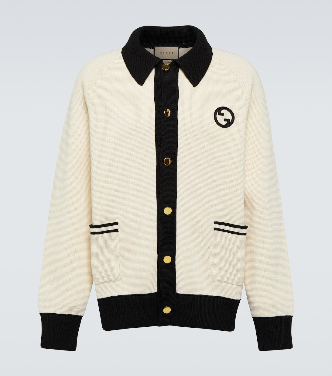 

Кардиган Interlocking G из хлопка и шерсти Gucci, белый