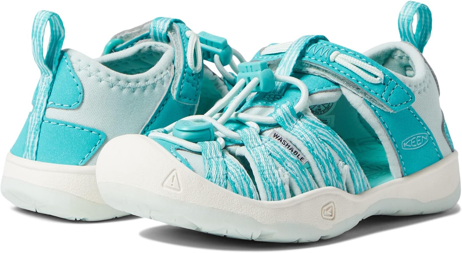 

Сандалии KEEN Kids Moxie Sandal, цвет Waterfall/Blue Glass