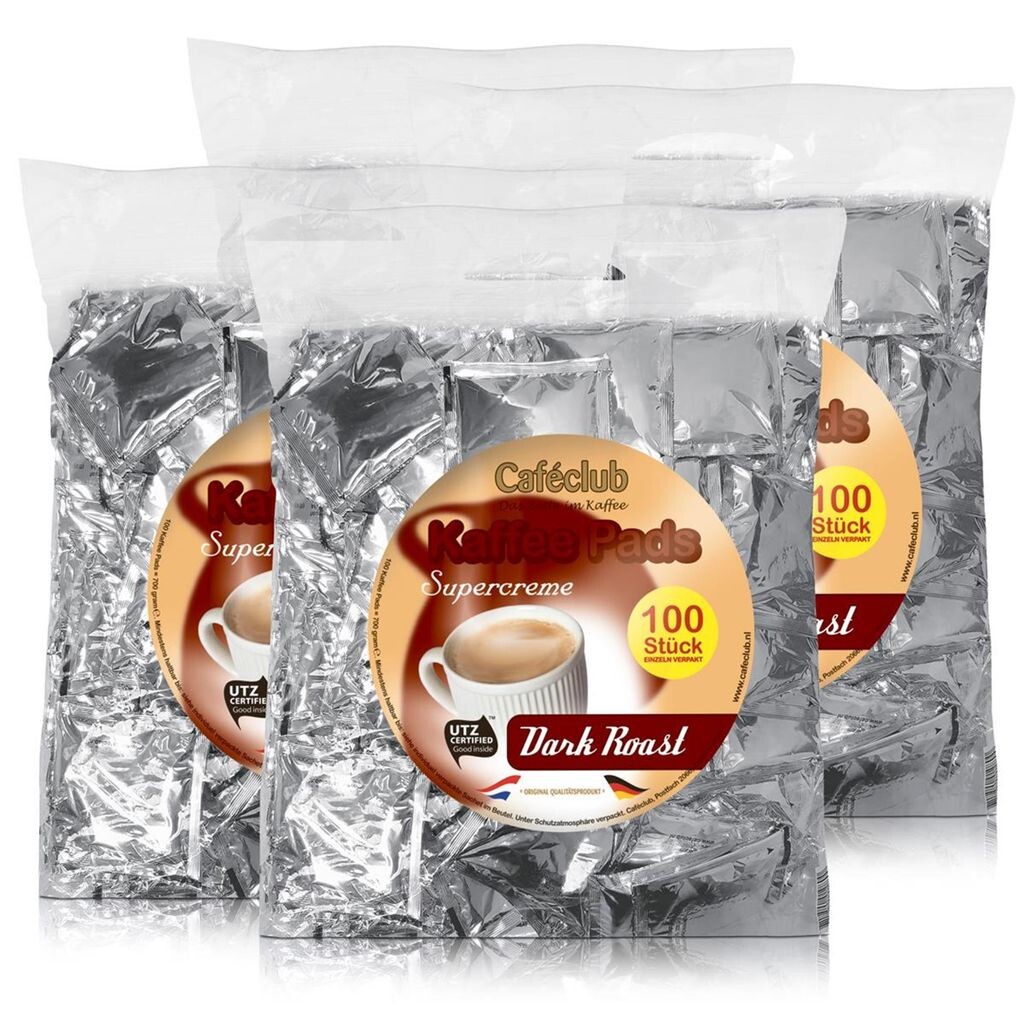 

4 мегапакета кофе Cafeclub Dark Roast по 100 штук в каждом. темная обжарка