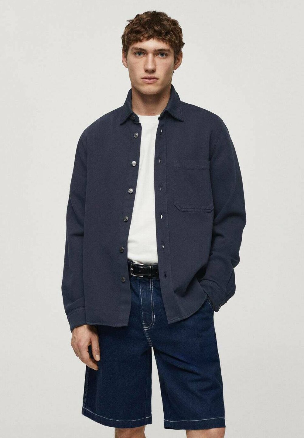 

Рубашка JAY Mango, цвет dark navy