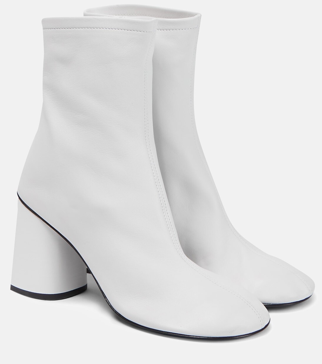 

Перчаточные кожаные ботильоны Balenciaga, белый