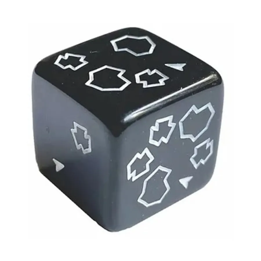 

d6 19-мм астероид с белым, Dice (Black Oak)