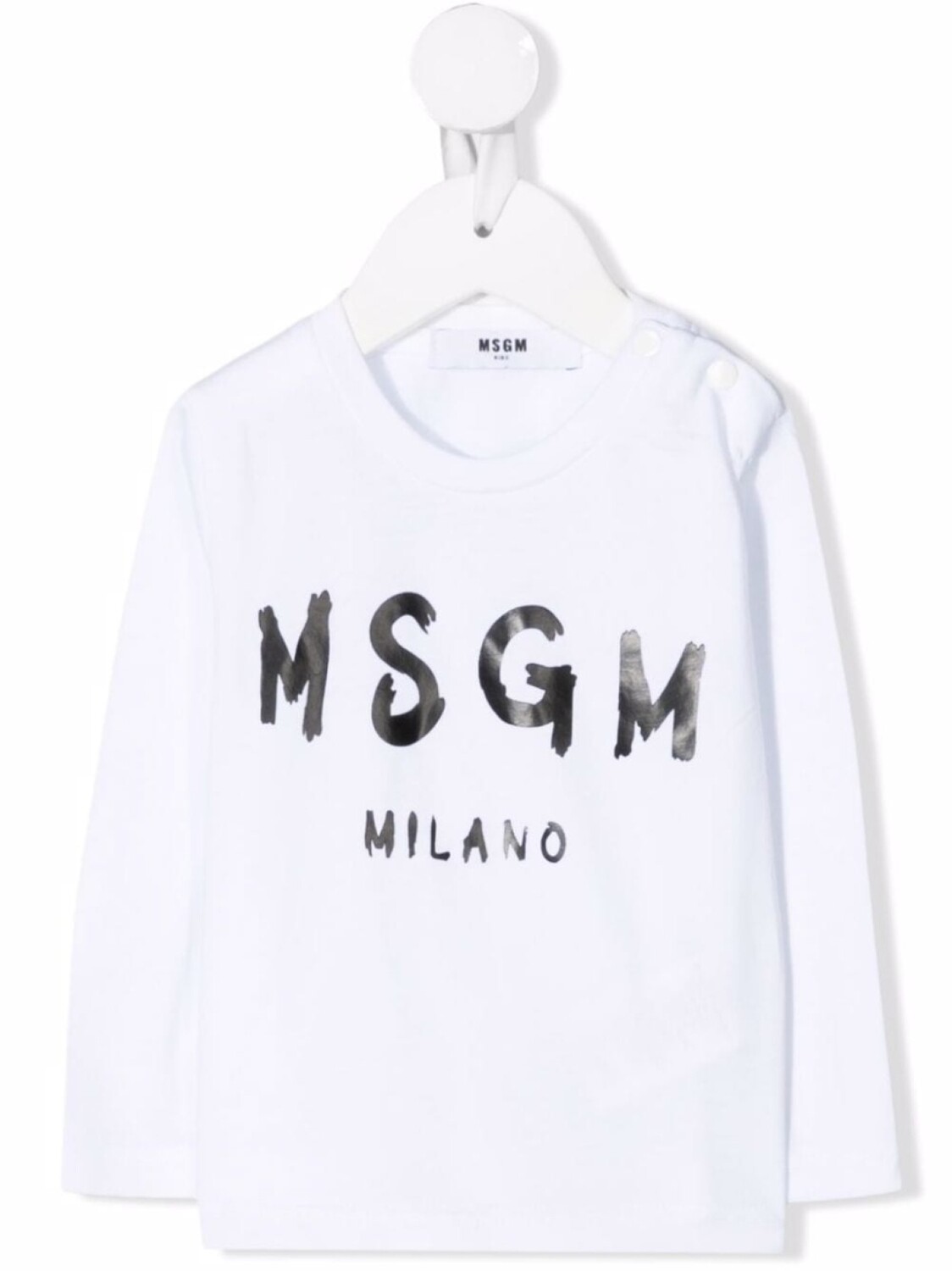 

MSGM Kids футболка с длинными рукавами и логотипом, белый