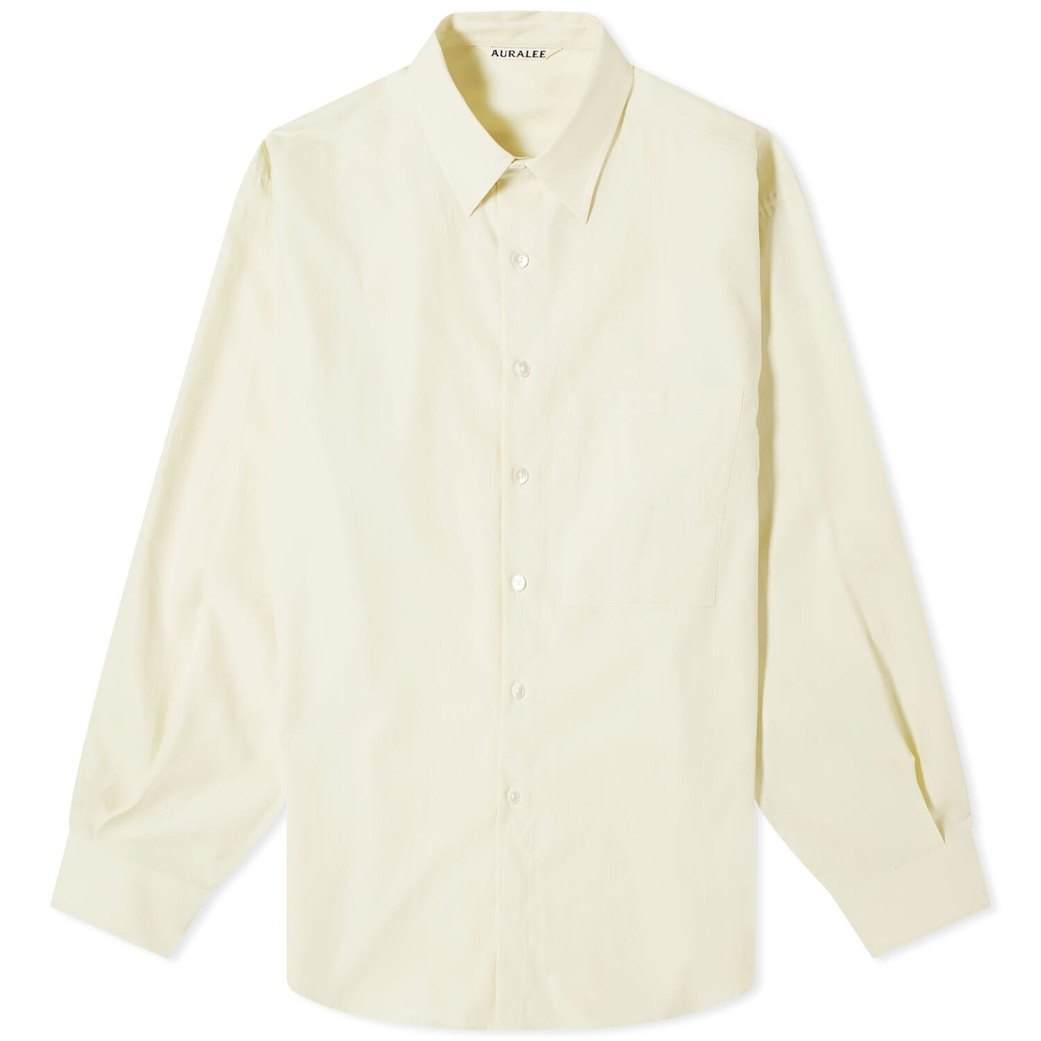 

Рубашка Auralee Washed Finx Shirt, цвет Light Yellow