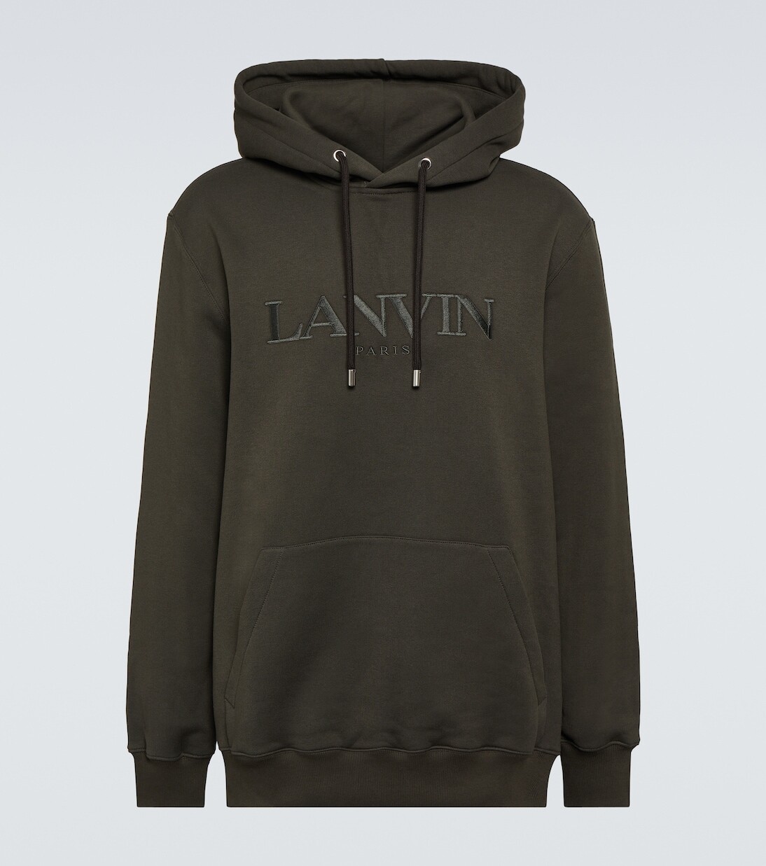 

Худи из хлопкового джерси с логотипом Lanvin, черный
