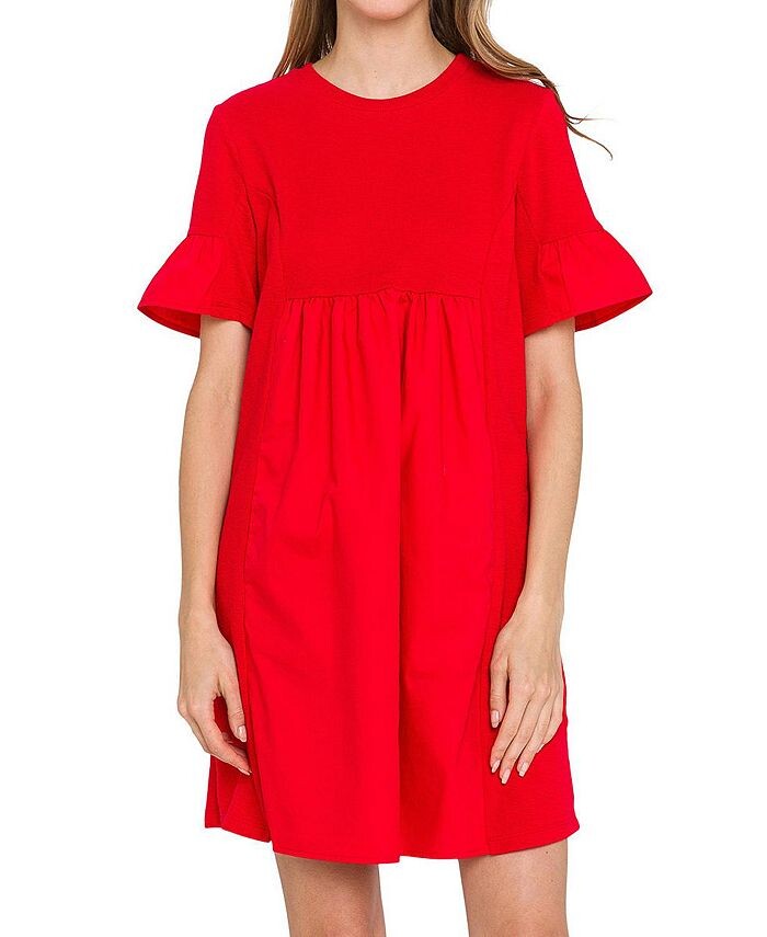 

Женское однотонное мини-платье English Factory, красный