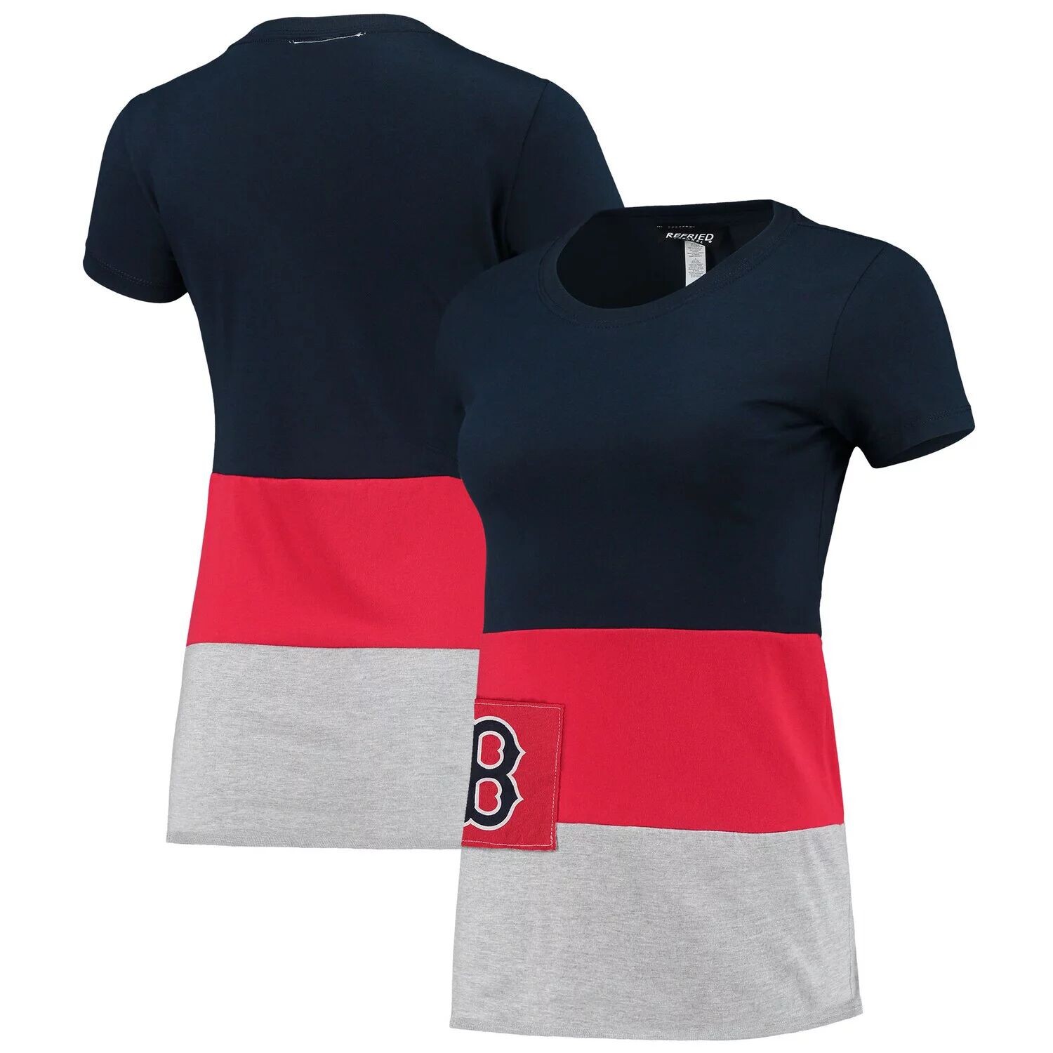 

Женская темно-синяя приталенная футболка Refried Apparel Boston Red Sox, Синий