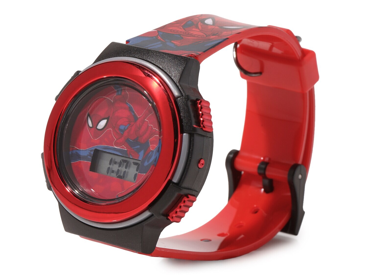 Часы Accutime Watch Marvel Spider-Man, красный/черный часы accutime watch принцессы диснея розовый зеленый