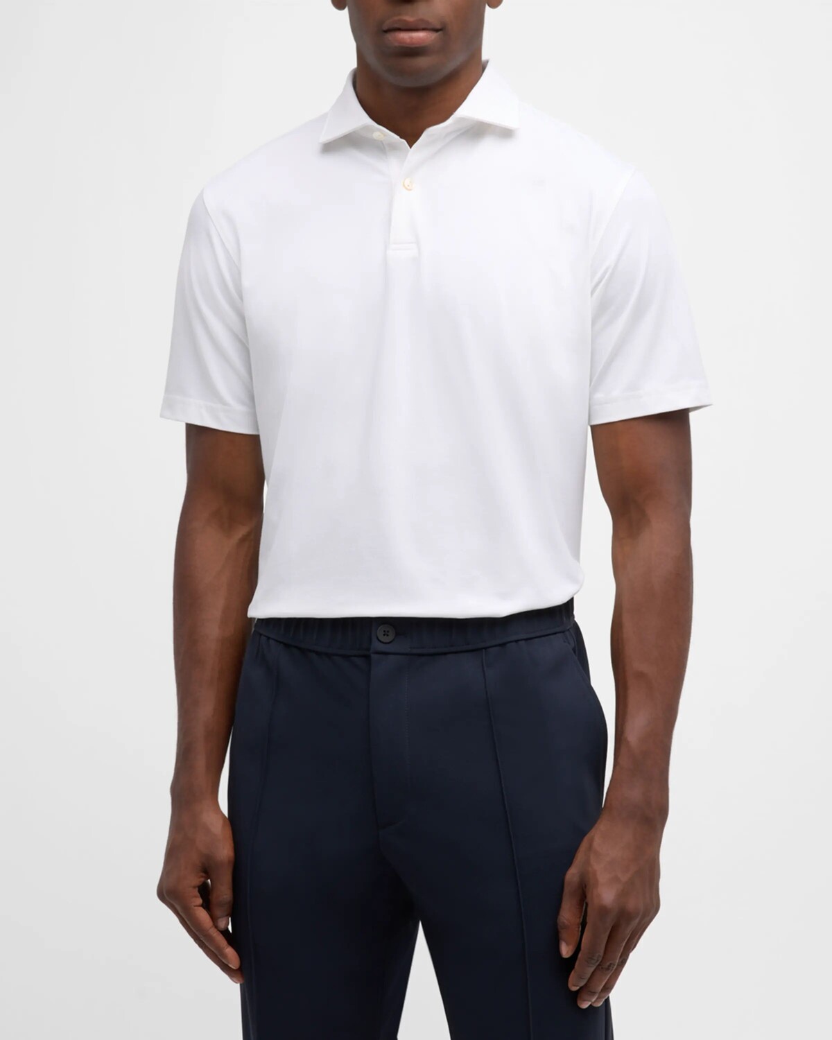 

Мужская рубашка поло из пике Albatross Peter Millar, цвет White
