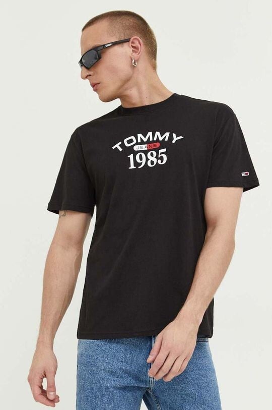 

Хлопковая футболка Tommy Jeans, черный