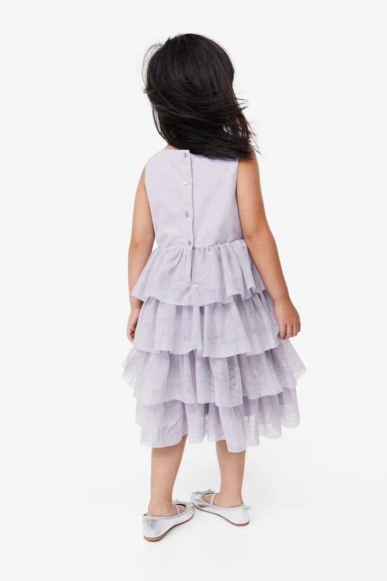 

Платье из тюля с пайетками H&M, фиолетовый