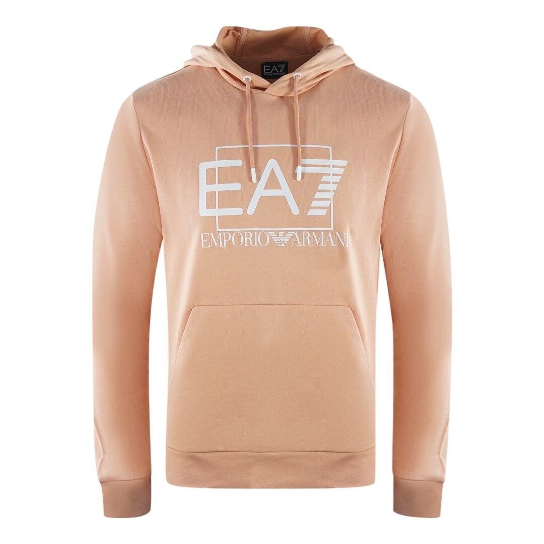 

Кремовый худи с тисненым логотипом Café EA7, розовый