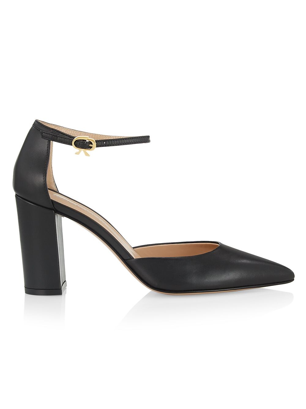 

Кожаные туфли-лодочки Piper Anklet 85 Gianvito Rossi, черный