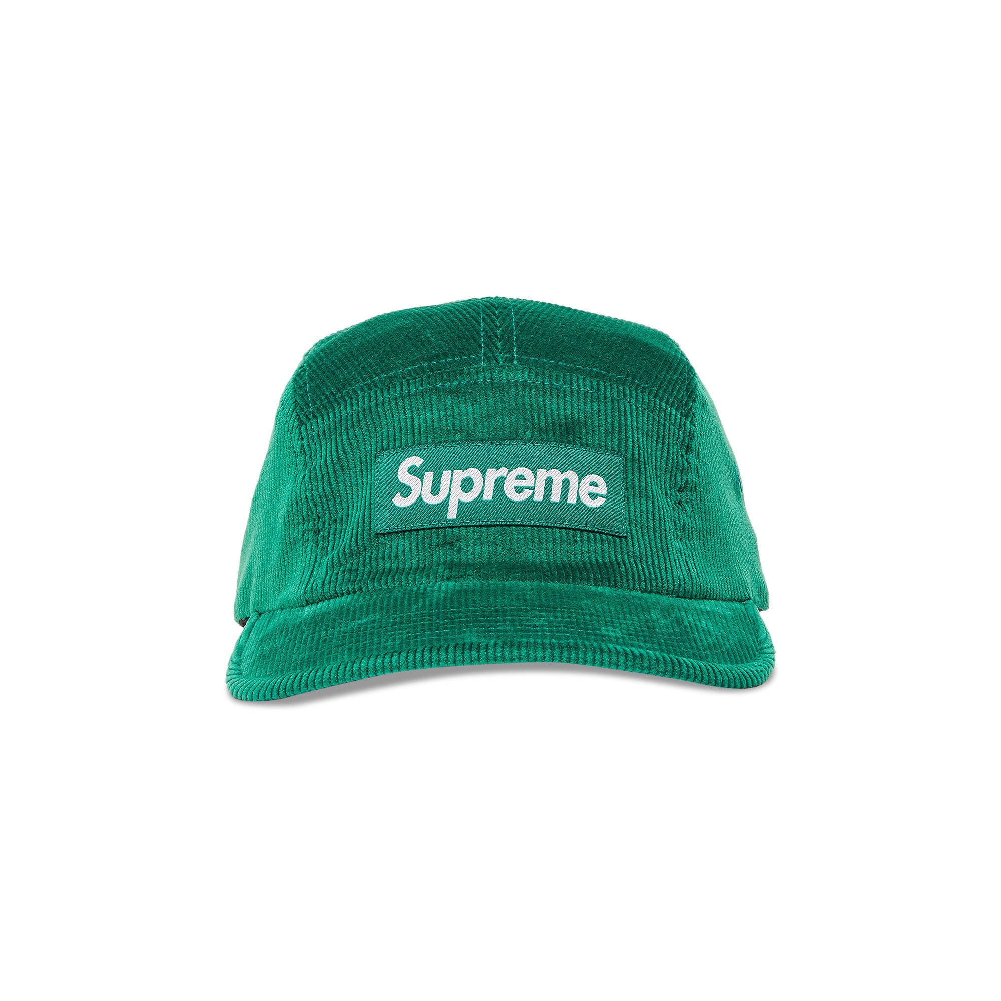 Вельветовая кепка Supreme, зеленая