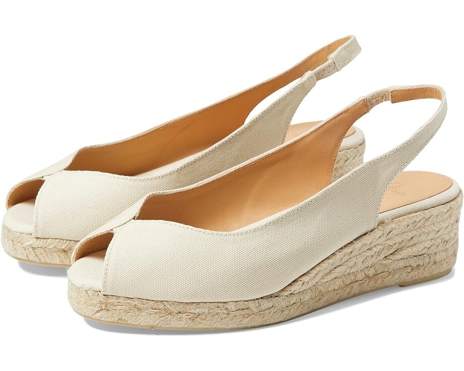 

Туфли CASTANER Barbara 30 mm Wedge Espadrille, слоновая кость