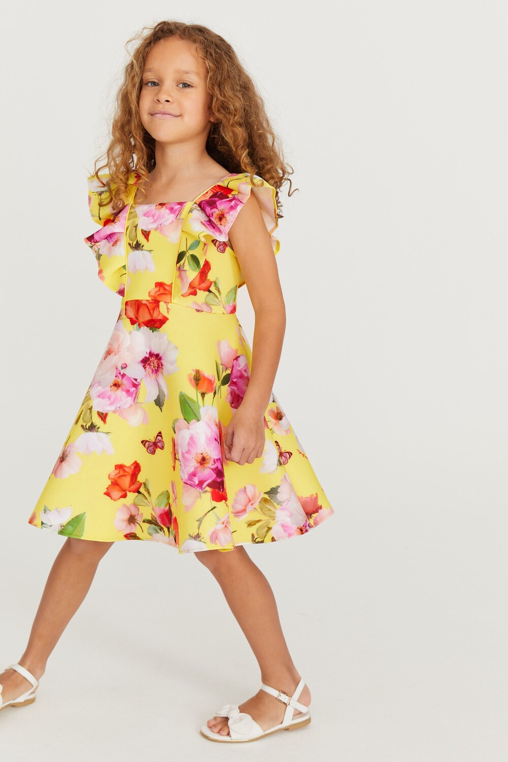 

Желтое платье Scuba с цветочным мотивом Baker by Ted Baker, желтый
