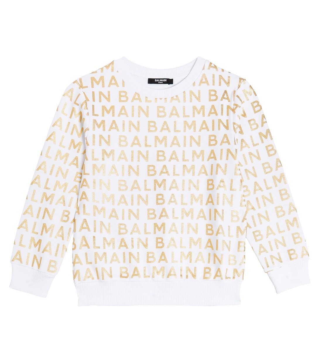 Толстовка из хлопка с логотипом Balmain, белый платье толстовка из хлопка с логотипом balmain фиолетовый