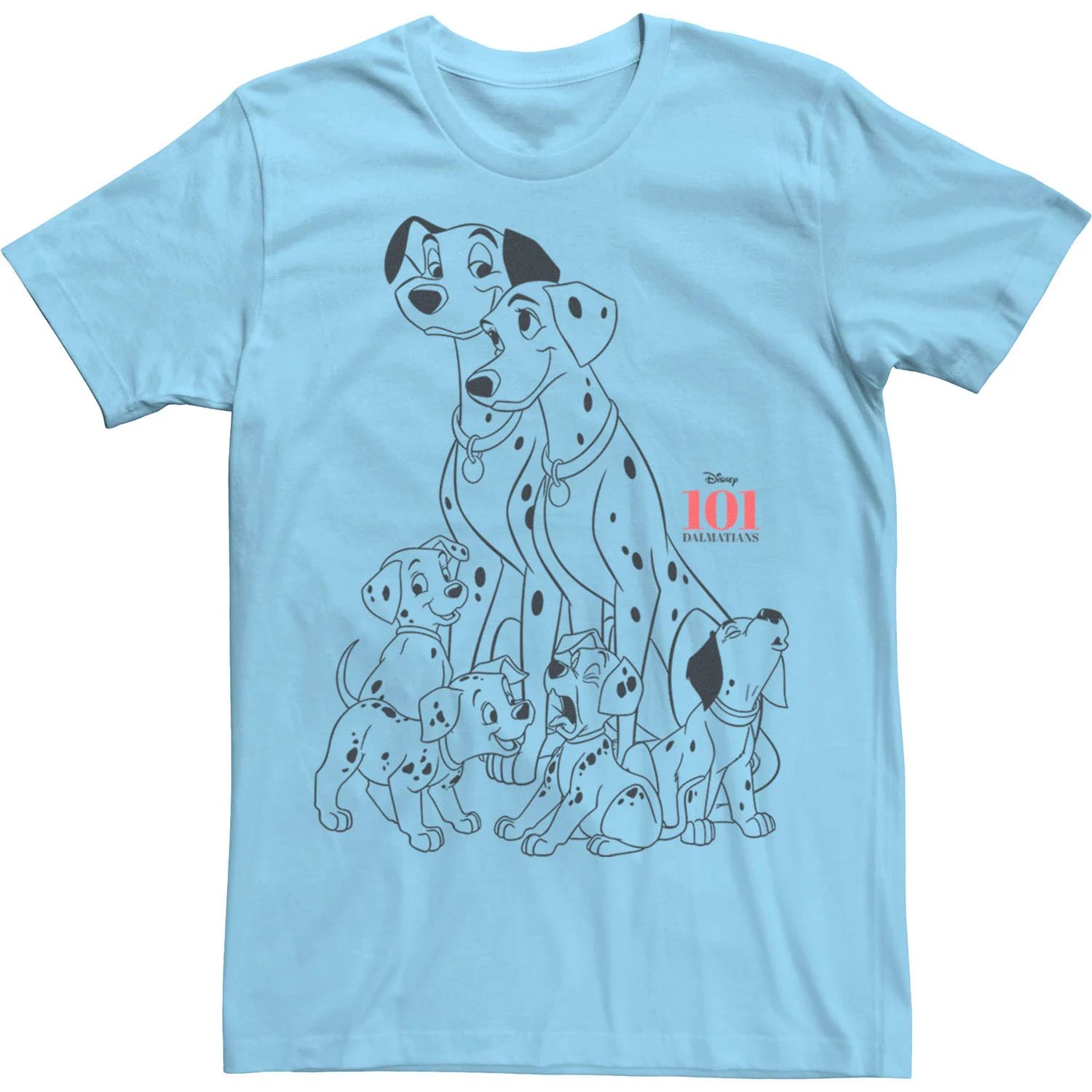 Мужская футболка Disney 101 далматинец Family Group Shot Licensed Character, светло-синий мужская футболка собака далматинец m синий
