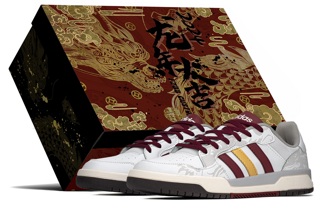 

Кроссовки adidas neo Entrap Skateboarding Shoes Men Low-top White/red/gold, золотой