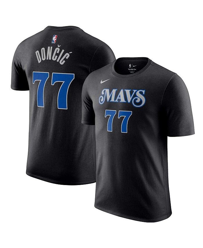 

Мужская черная футболка Luka Doncic Dallas Mavericks 2023/24 City Edition с именем и номером Nike, цвет Black