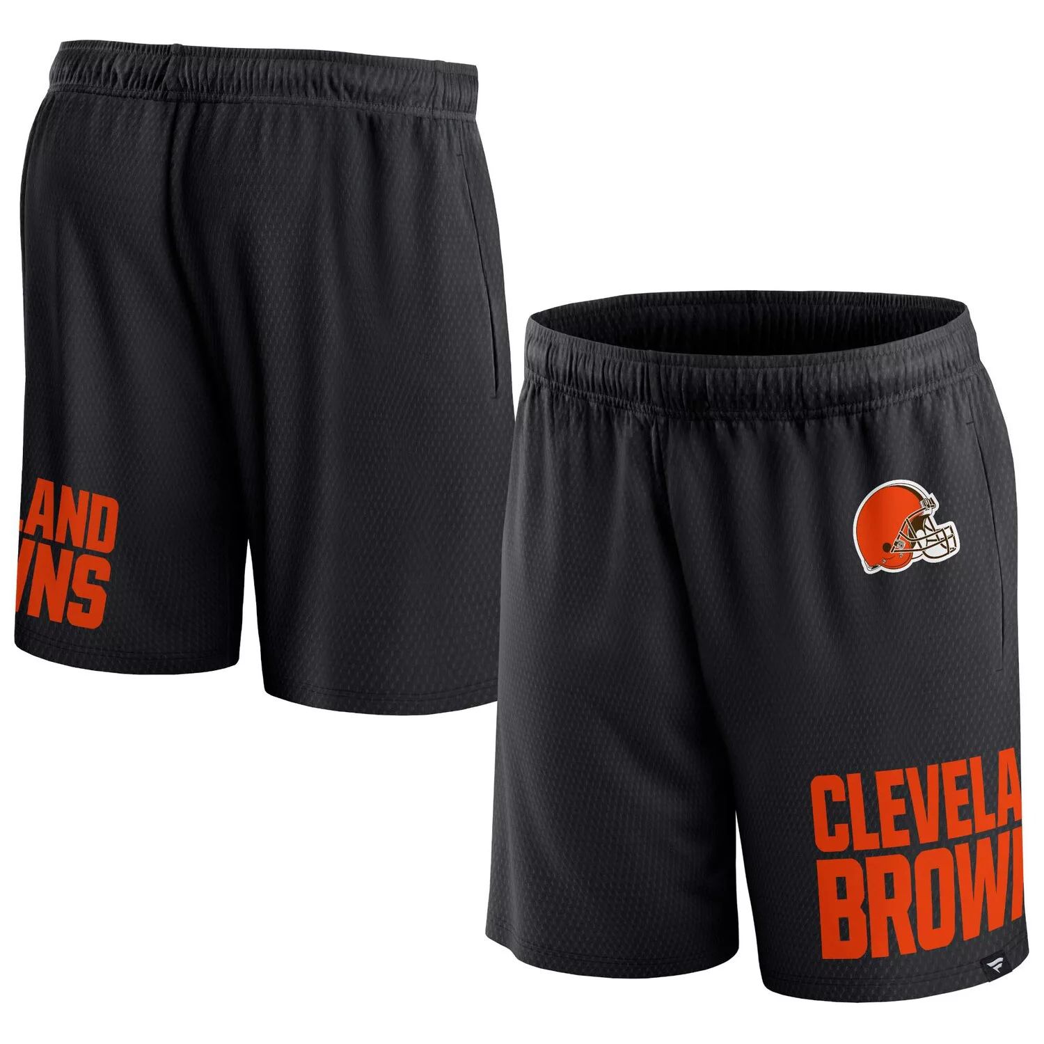 Мужские фирменные черные клинчерные шорты Cleveland Browns Fanatics