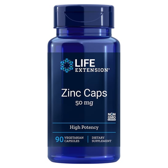 Life Extension, Цинк 50 мг - 90 капсул life extension пакетики с комплексом питательных веществ усовершенствованный состав 30 шт