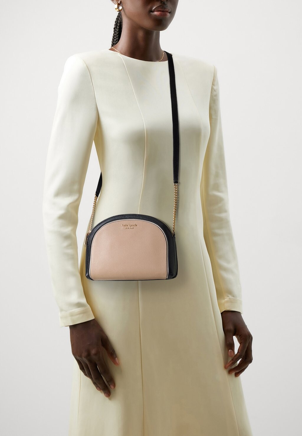 

Сумка через плечо MORGAN COLORBLOCKED SAFFIANO DOUBLE ZIP DOME CROSSBODY kate spade new york, песочный