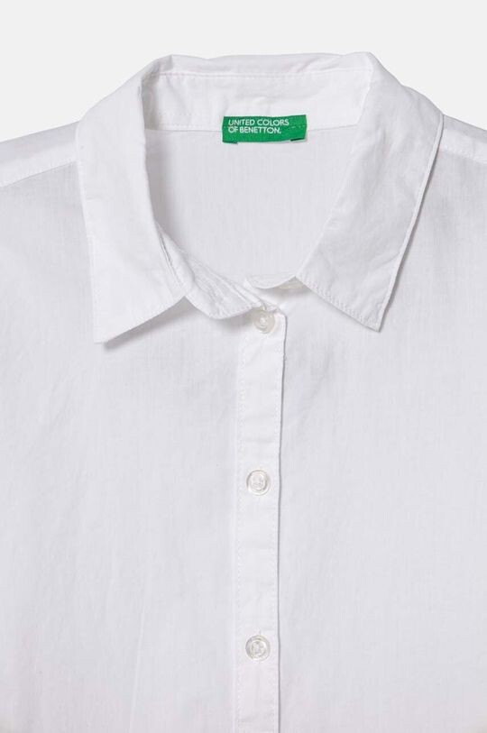 

Детская хлопковая рубашка United Colors of Benetton, белый
