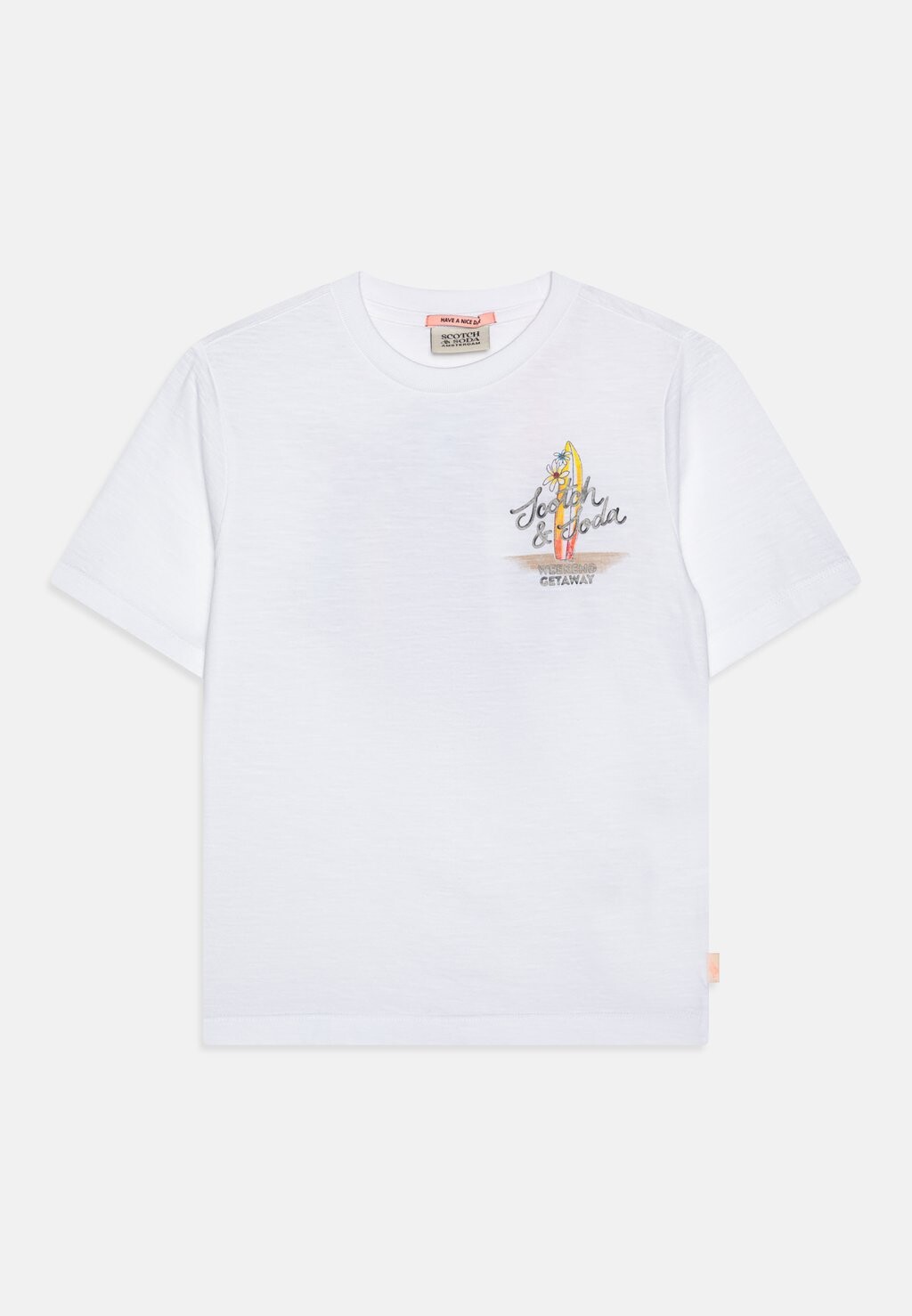 

футболка с принтом Front Relaxed Fit Scotch & Soda, белый