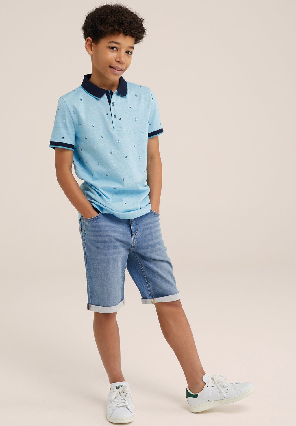 

Рубашка-поло WE Fashion, цвет blue