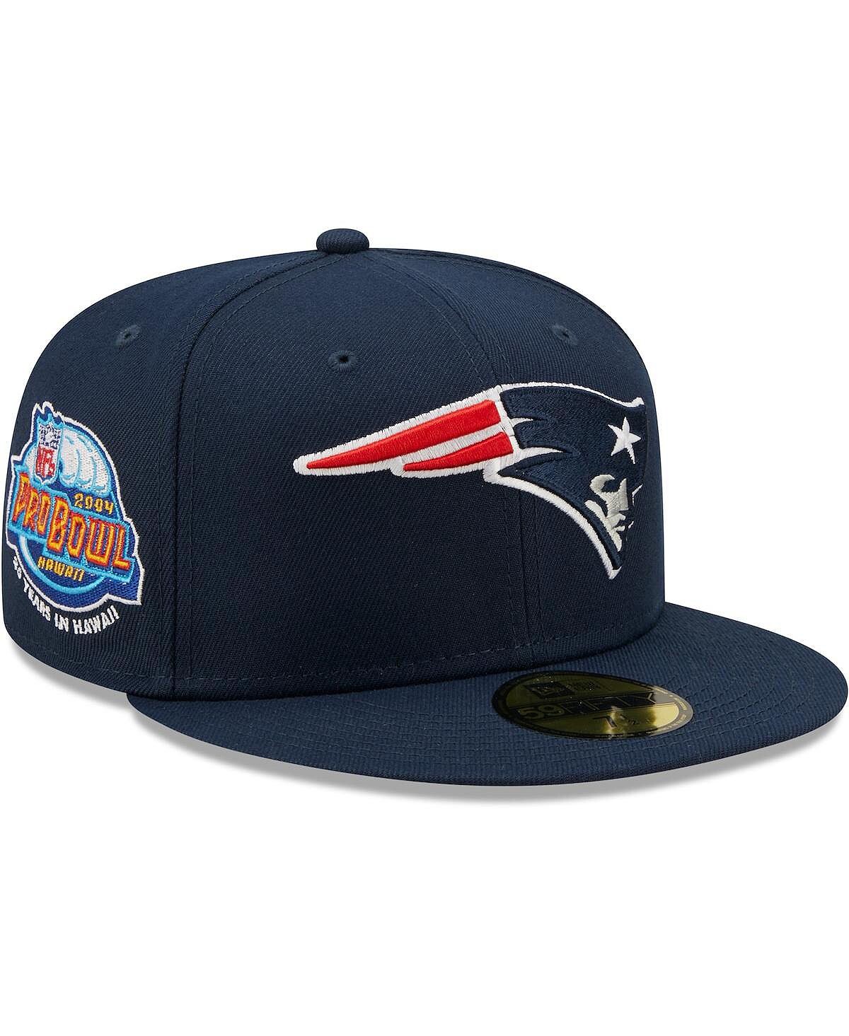

Мужская темно-синяя шляпа New England Patriots 2004 Pro Bowl Patch красная, облегающая шляпа 59FIFY New Era