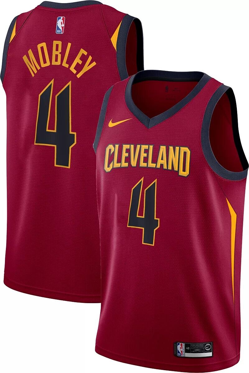 

Мужская майка Nike Cleveland Cavaliers Evan Mobley #4 бордового цвета Dri-FIT Swingman