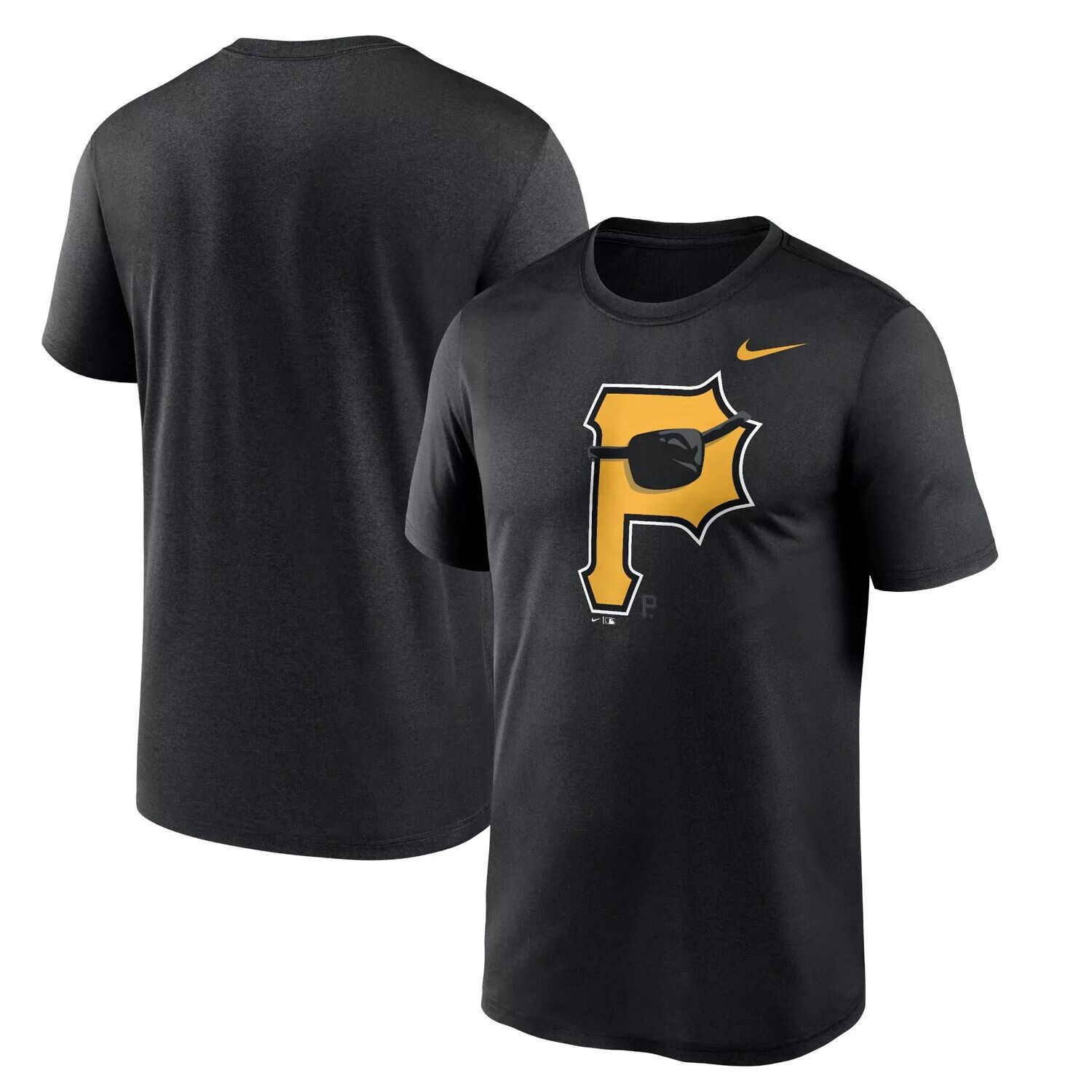 

Мужская черная футболка Nike Pittsburgh Pirates с повязкой на глазу Hometown Legend Performance, Черный
