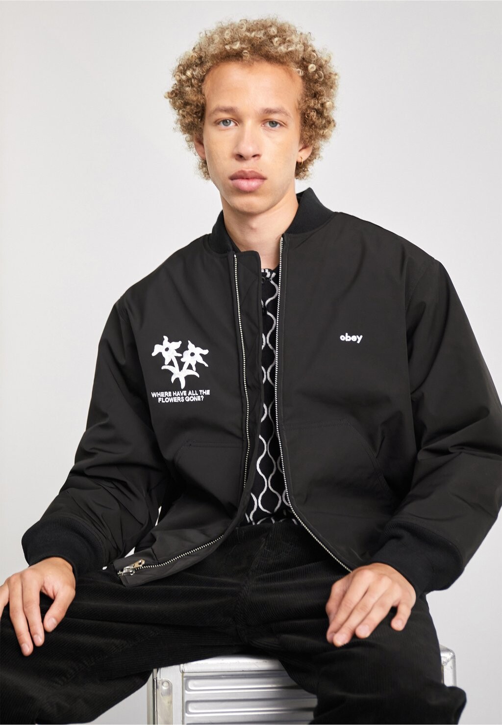 

Куртка Obey Clothing TURNPIKE BOMBER JACKET, черный