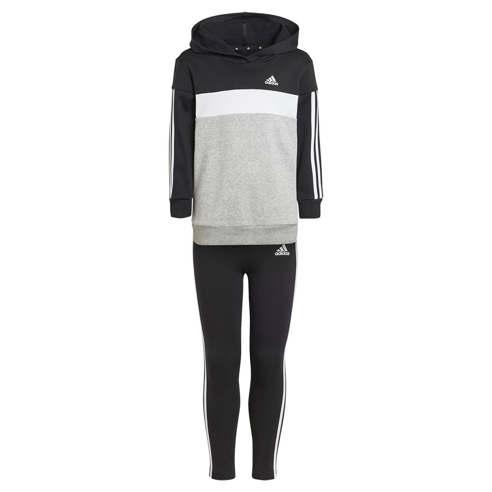 цена Спортивный костюм adidas Sportswear Tiberio 3 Stripes Colorblock Fleece, серый